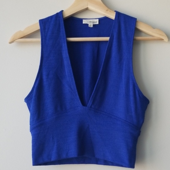 Aritzia Tops - Aritzia Sz S Blue Crop Top Sleeveless Shirt Tee